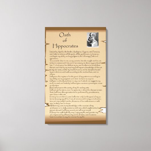 Hippokrates Leinwanddruck (Vorderseite)