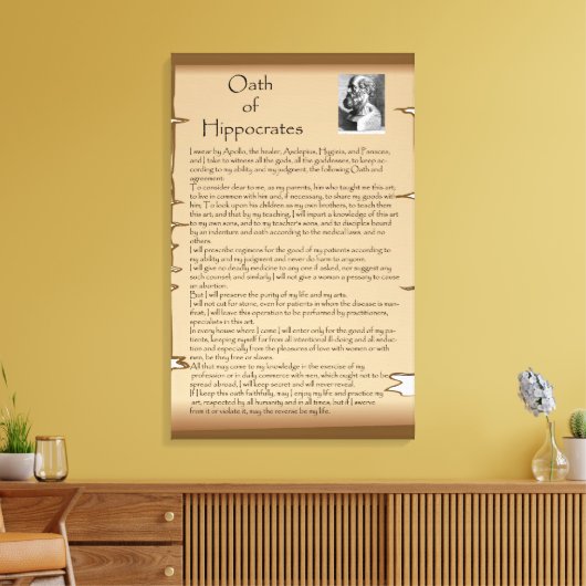 Hippokrates Leinwanddruck (Insitu (Wohnzimmer))