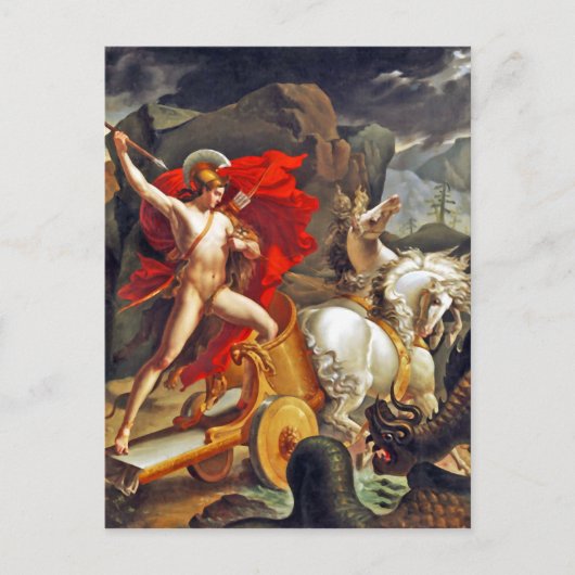 Hippolytus and Sea Monster von Bordier du Bignon Postkarte (Vorderseite)