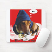 hippopmarron3, angesagtes Pop-Hündchen Mousepad (Mit Mouse)