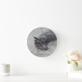Hippoposterus Runde Wanduhr (Zuhause)