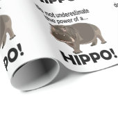 Hippopotamus Animal Funny Hippo Geschenkpapier (Rolleneckpunkt)