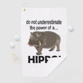 Hippopotamus Animal Funny Hippo Golfhandtuch (Insitu)