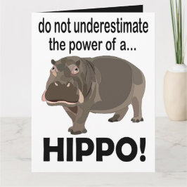 Hippopotamus Animal Funny Hippo Gruß Karte