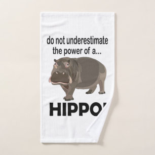 Hippopotamus Animal Funny Hippo Handtuch