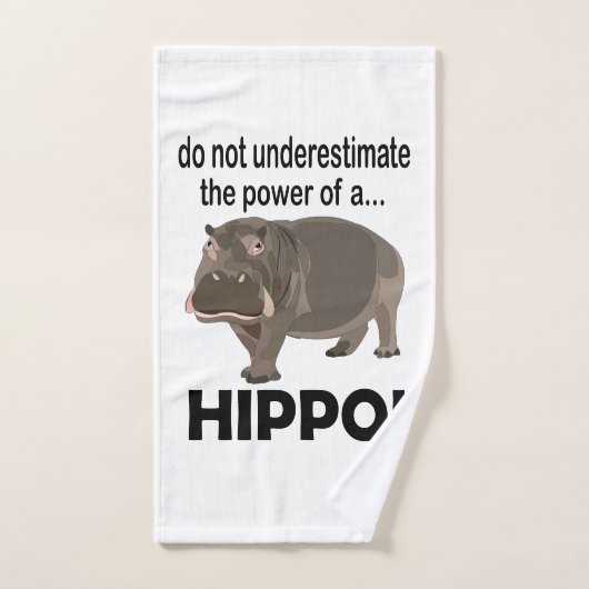 Hippopotamus Animal Funny Hippo Handtuch (Handtuch)