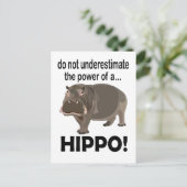 Hippopotamus Animal Funny Hippo Postkarte (Stehend Vorderseite)