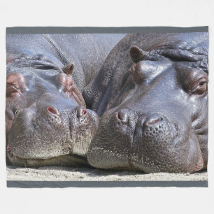 Hippopotamus auf großer Fleece-Decke Fleecedecke