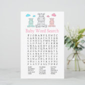 Hippopotamus Baby Dusche Word Search Game (Stehend Vorderseite)