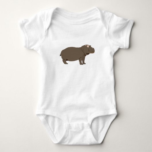 Hippopotamus Baby Strampler (Vorderseite)