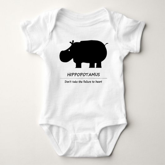 Hippopotamus Baby Strampler (Vorderseite)