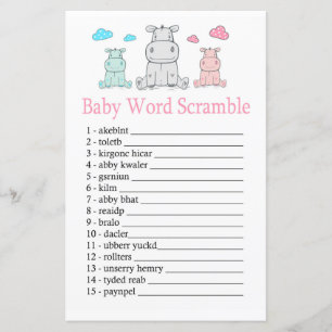 Hippopotamus Baby Wortzusammenspiel