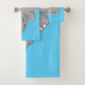 Hippopotamus Badhandtuch Set (Insitu)
