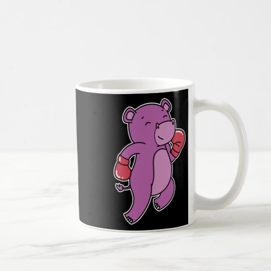 Hippopotamus Boxing Kaffeetasse (Rechts)