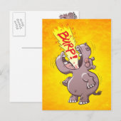 Hippopotamus Burping laut Postkarte (Vorne/Hinten)