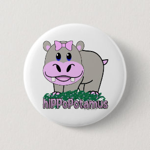 Hippopotamus Button