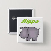 Hippopotamus Button (Vorne & Hinten)