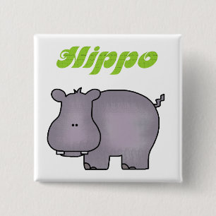 Hippopotamus Button