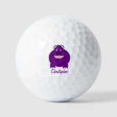 Hippopotamus-Design Golfball (Vorderseite)