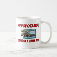 Hippopotamus eingeschlossen in einem menschlichen