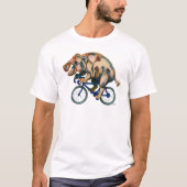 Hippopotamus Fahrradfahren T-Shirt (Vorderseite)