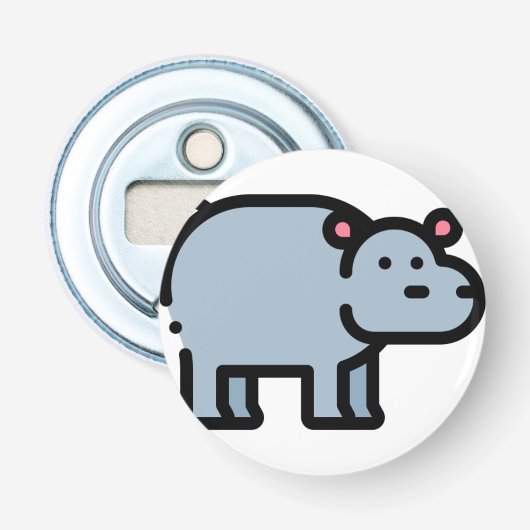 Hippopotamus Flaschenöffner (Vorderseite)