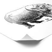 Hippopotamus Fotodruck (Ecke)