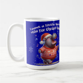 Hippopotamus für den Weihnachtsvorrat Kaffeetasse