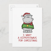 Hippopotamus für Weihnachten - niedlicher (Vorne/Hinten)