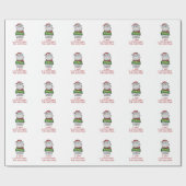 Hippopotamus für Weihnachten - niedlicher Geschenkpapier (Flach)