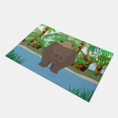 Hippopotamus Fußmatte (Schrägansicht)