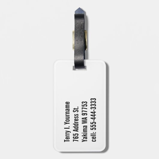 Hippopotamus Gepäckanhänger (Rückseite vertikal)