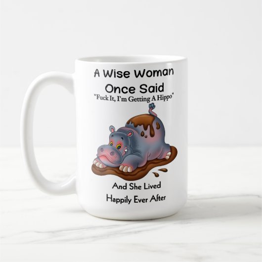 Hippopotamus Geschenke für Frauen Liebhaber Funny Kaffeetasse (Links)