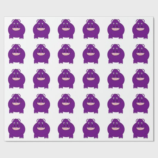Hippopotamus Geschenkpapier (Flach)