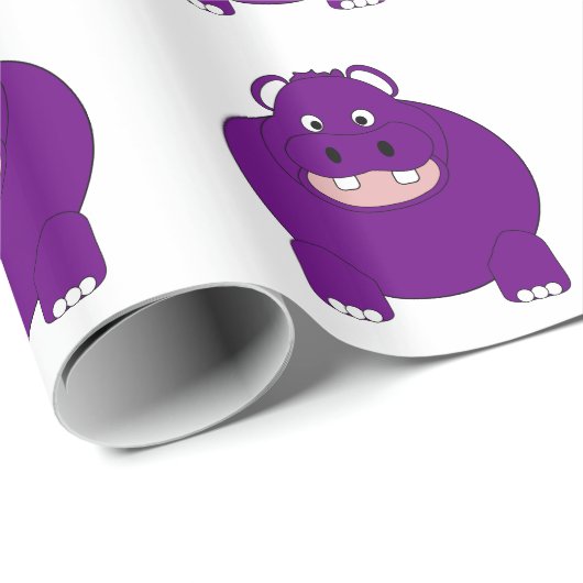Hippopotamus Geschenkpapier (Rolleneckpunkt)