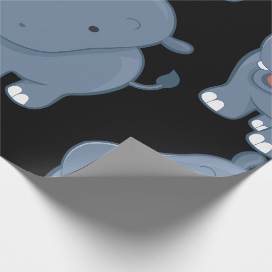Hippopotamus Geschenkpapier (Ecke)