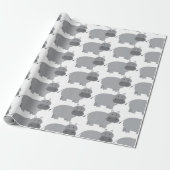 Hippopotamus Geschenkpapier (Ungerollt)