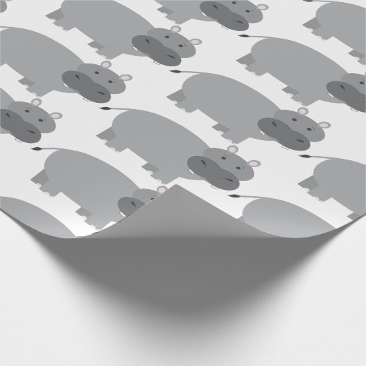 Hippopotamus Geschenkpapier (Ecke)