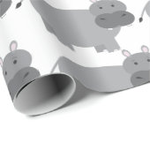 Hippopotamus Geschenkpapier (Rolleneckpunkt)