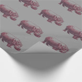 Hippopotamus Geschenkpapier (Ecke)