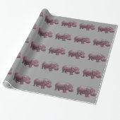 Hippopotamus Geschenkpapier (Ungerollt)
