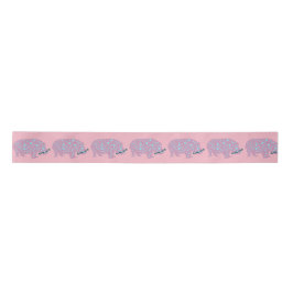 Hippopotamus Girlie Satin-Band, 2 Yard-Spule Satinband