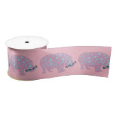 Hippopotamus Girlie Satin-Band, 2 Yard-Spule Satinband (Spule)