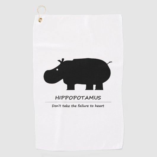Hippopotamus Golf Handtücher (Vorderseite)
