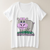 Hippopotamus Große Größe T-Shirt (Design vorne)