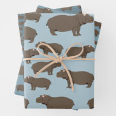 Hippopotamus Hippo Pattern Geschenkpapier Set (Beispiel)