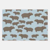 Hippopotamus Hippo Pattern Geschenkpapier Set (Vorderseite)