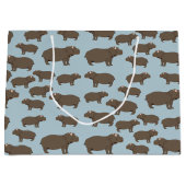 Hippopotamus Hippo Pattern Große Geschenktüte (Vorderseite)