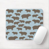 Hippopotamus Hippo Pattern Mousepad (Mit Mouse)