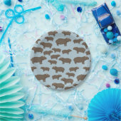 Hippopotamus Hippo Pattern Pappteller (Party)